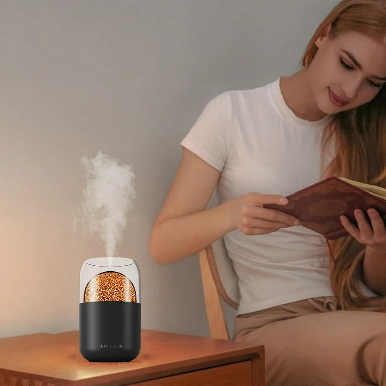 Mini Portable Humidifier | Cool LED Planet Humidifier Oil Diffuser,Silent 300ml Oil Diffuser Aromatherapy Machine, USB Humidifier, Desktop, Bedroom Sucada