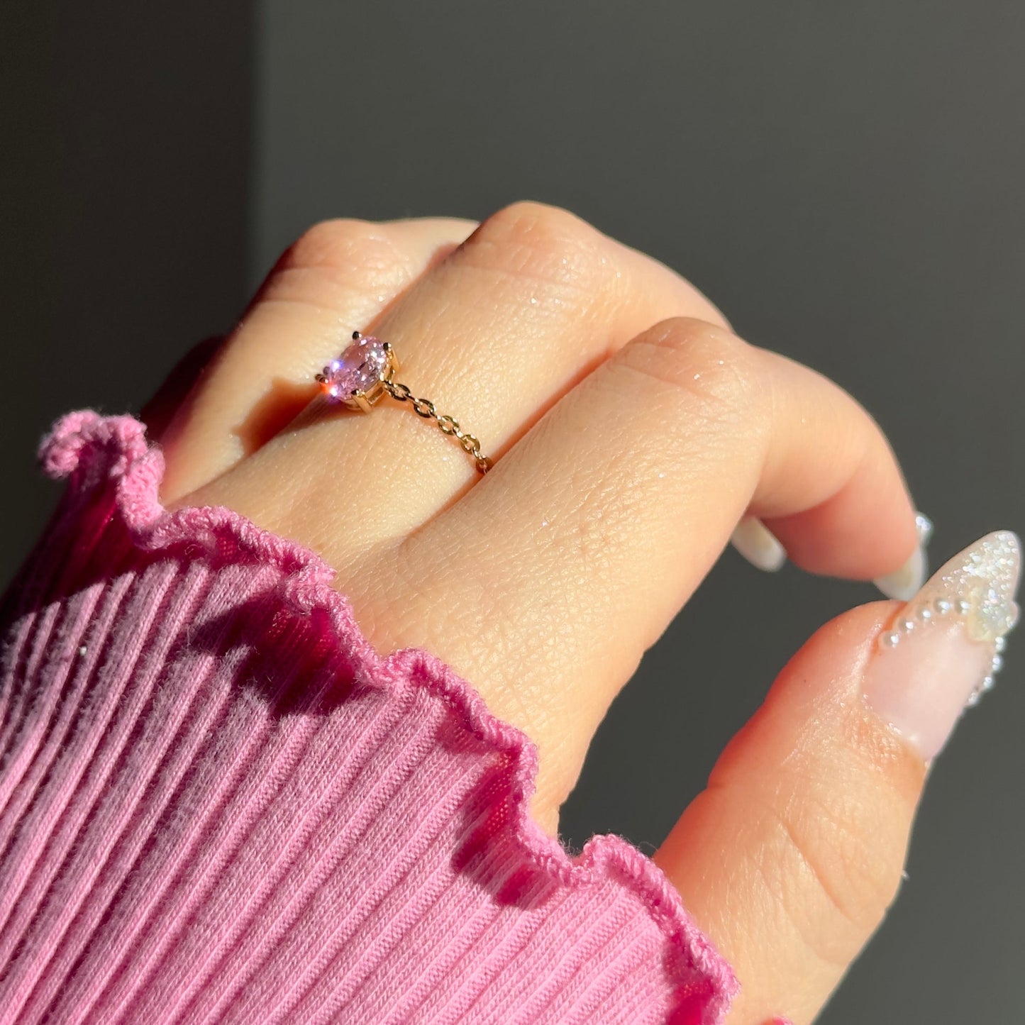 NEW! Pink Self-Love Chain Ring