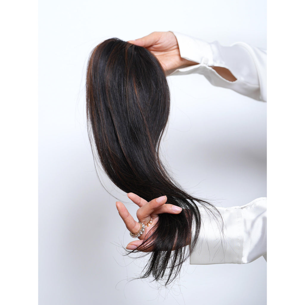 Backcombed hair topper – Lace Base – 4×4 | Instant Volume &amp; Seamless Blend