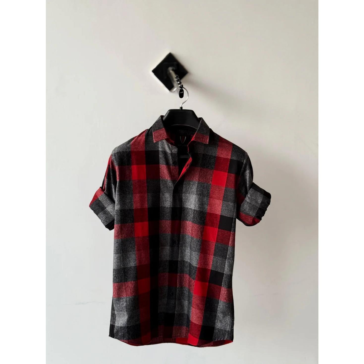 Rustic Red Checks Plaid Menswear