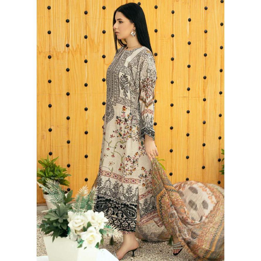 Embroidered Lawn Suits Unstitched 3 Piece AYT24A AY-017 - Spring / Summer Collection Dress Traditional