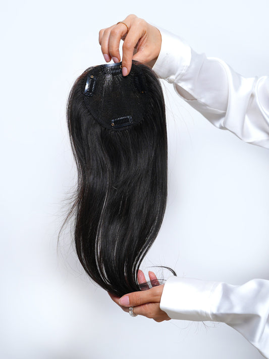 Backcombed hair topper – Lace Base – 4×4 | Instant Volume &amp; Seamless Blend