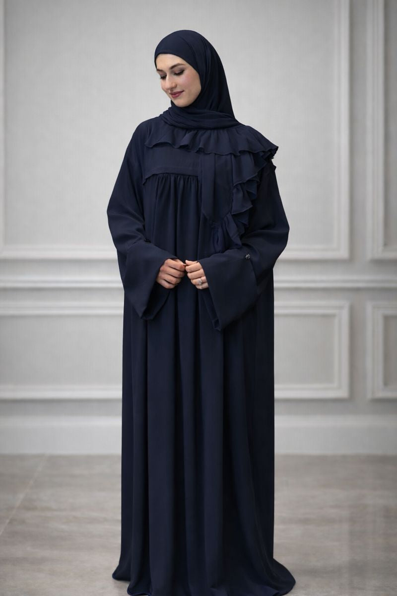 3 in 1 Zipper Abaya for Umrah & Hajj - Complete Abaya and Hijab Set