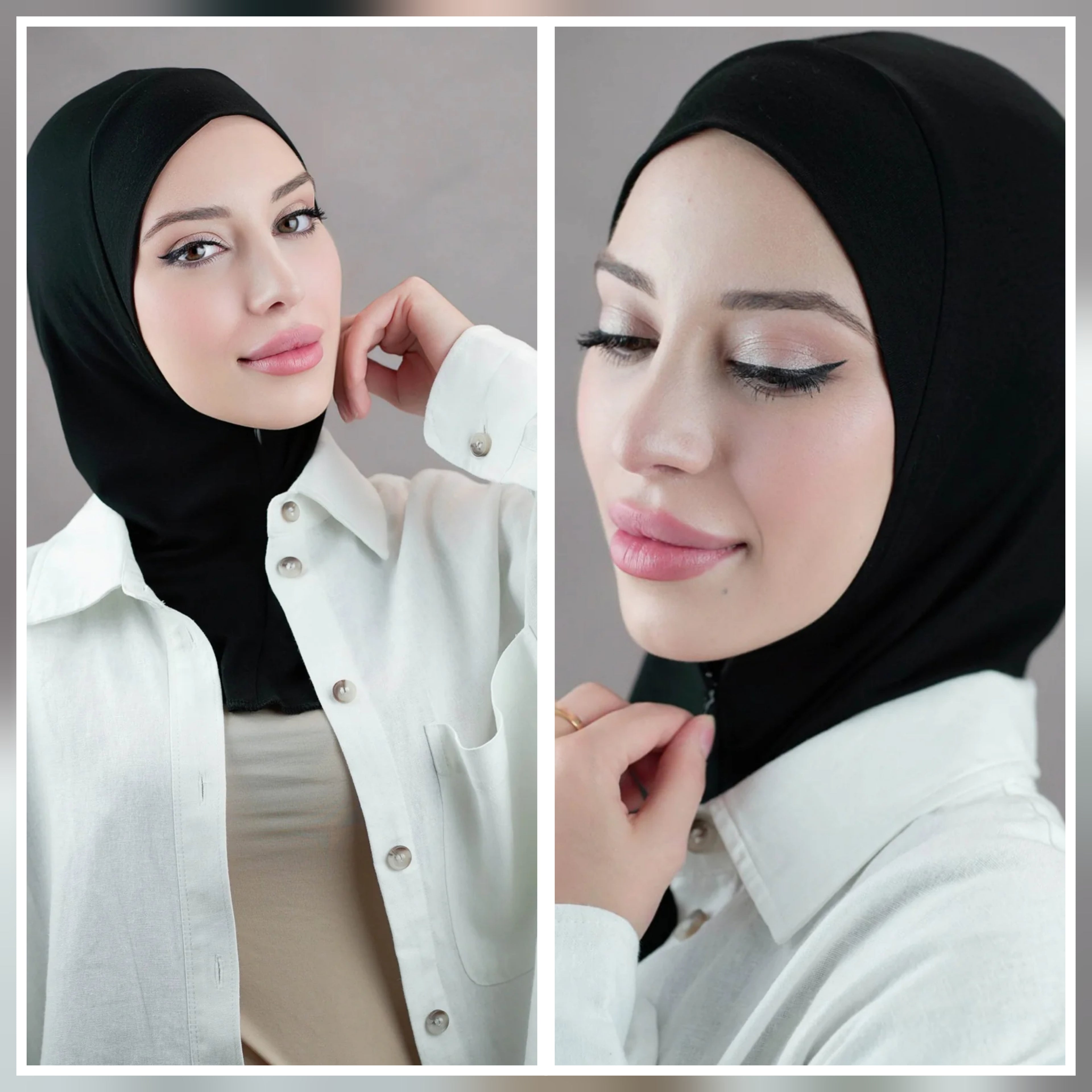 Zip Hijab- Instant Hijab for Women – No Pin, Slip-On, Breathable Jersey Hijab for Daily Wear
