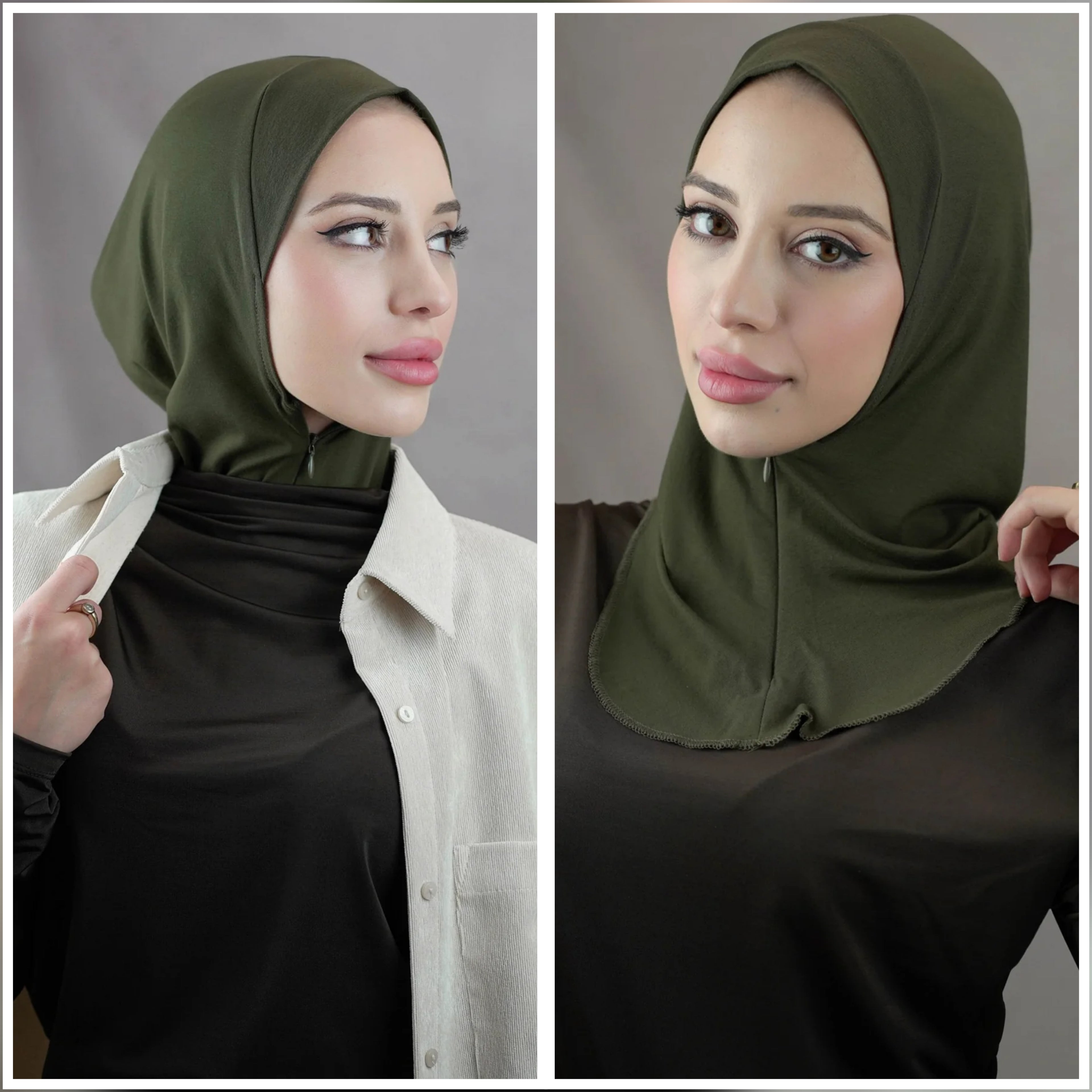 Zip Hijab- Instant Hijab for Women – No Pin, Slip-On, Breathable Jersey Hijab for Daily Wear