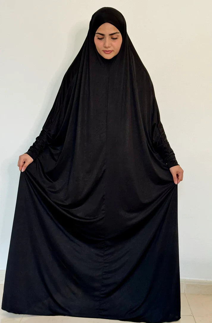 Irani Umrah Hajj Taraveeh Abaya Jersey Chadar( Safa Full-Cover Hijab)