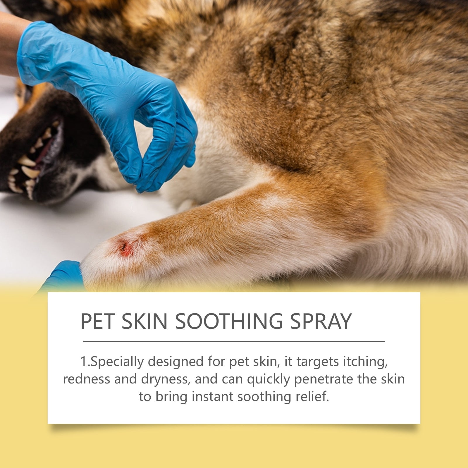 Yegbong Pet Skin Care Spray Mild Ingredients Relieve Pet Skin Discomfort External Care Spray