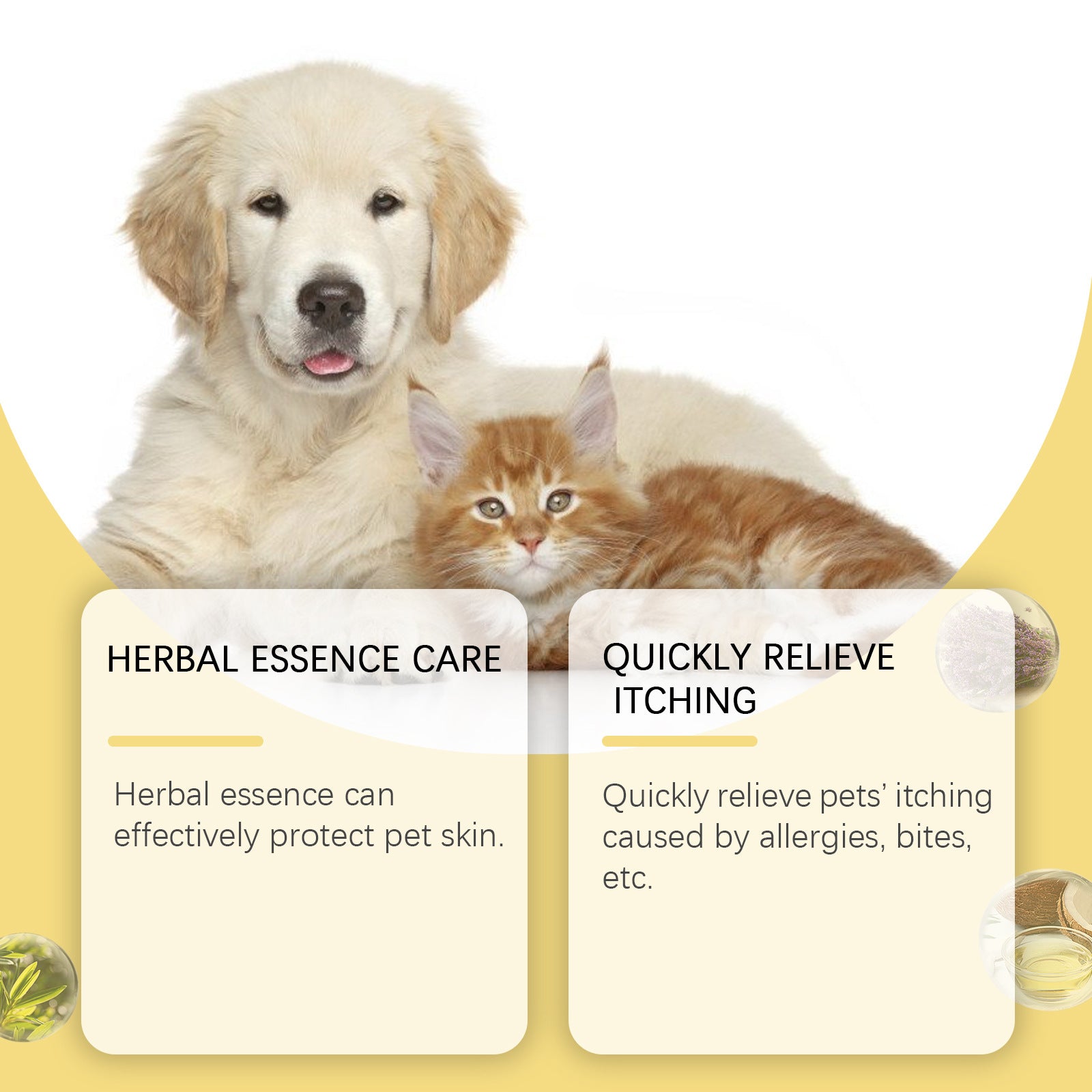 Yegbong Pet Skin Care Spray Mild Ingredients Relieve Pet Skin Discomfort External Care Spray