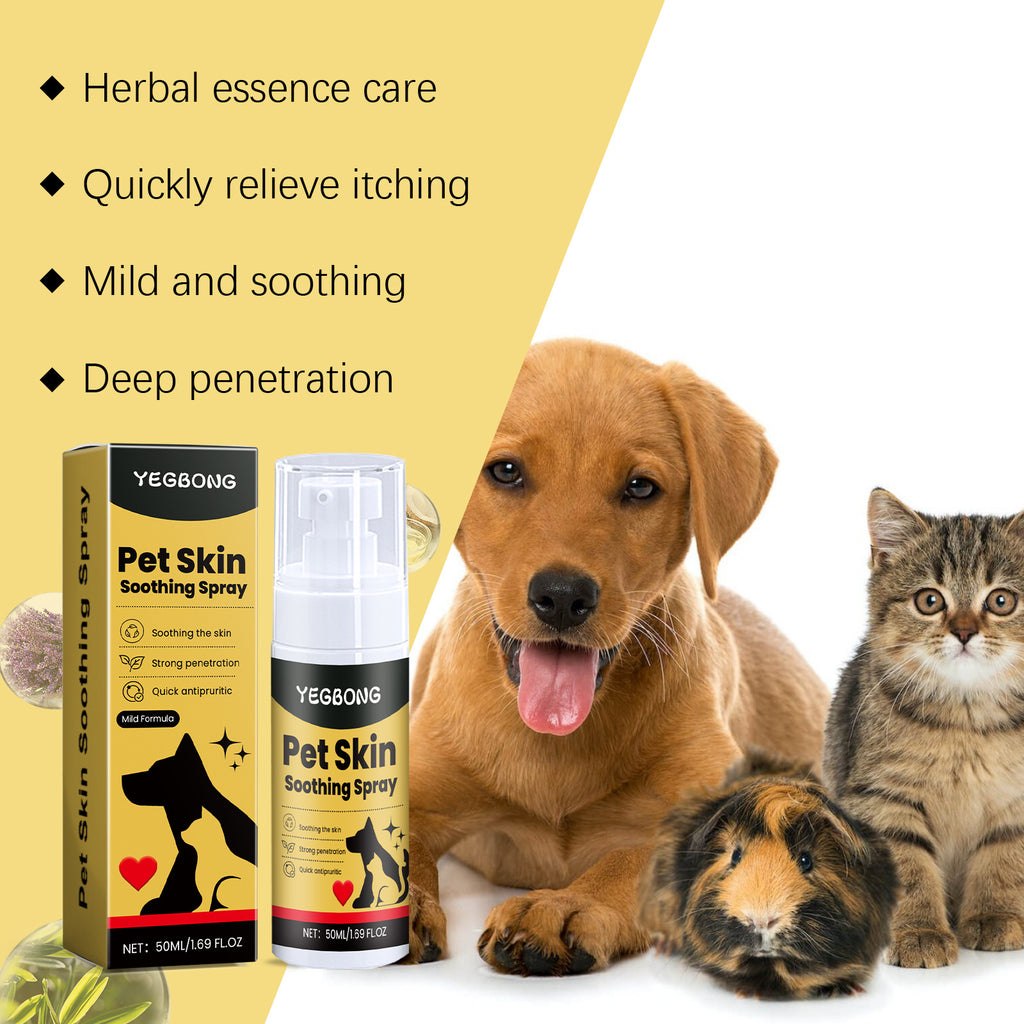 Yegbong Pet Skin Care Spray Mild Ingredients Relieve Pet Skin Discomfort External Care Spray