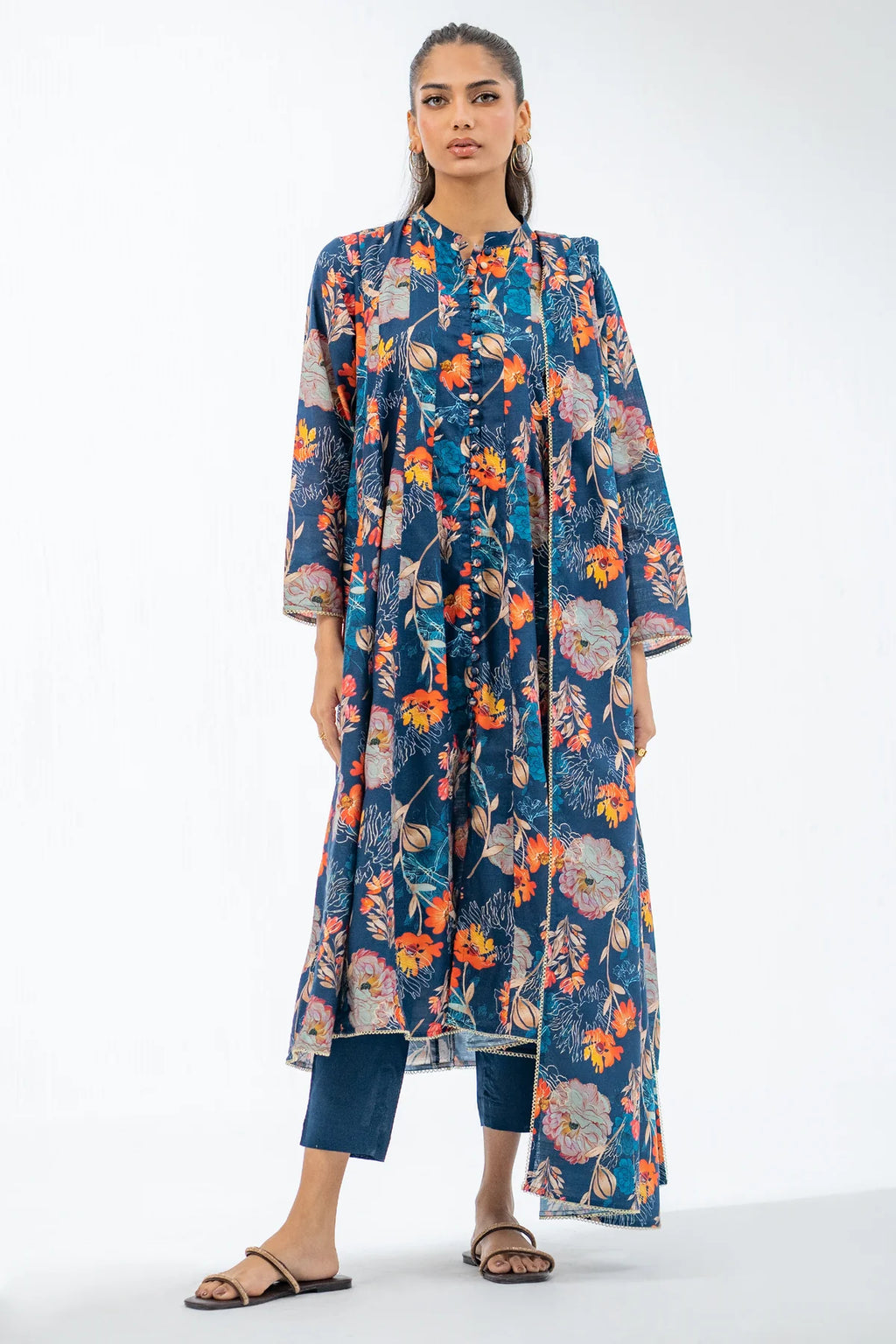 Fire 3 PIECE Digital Print | Slub Cambric