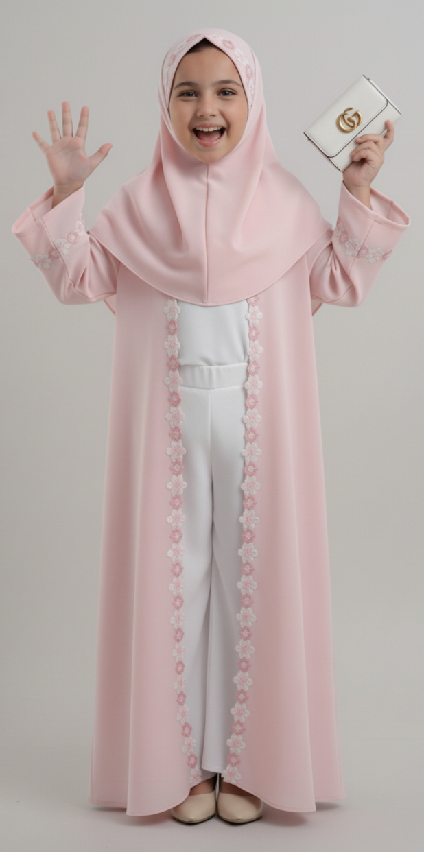 Kids Abaya and Khimar Set