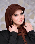 Noor Hijab with Built-In Cap – Soft Jersey, Sweat-Free,  | No-Pin