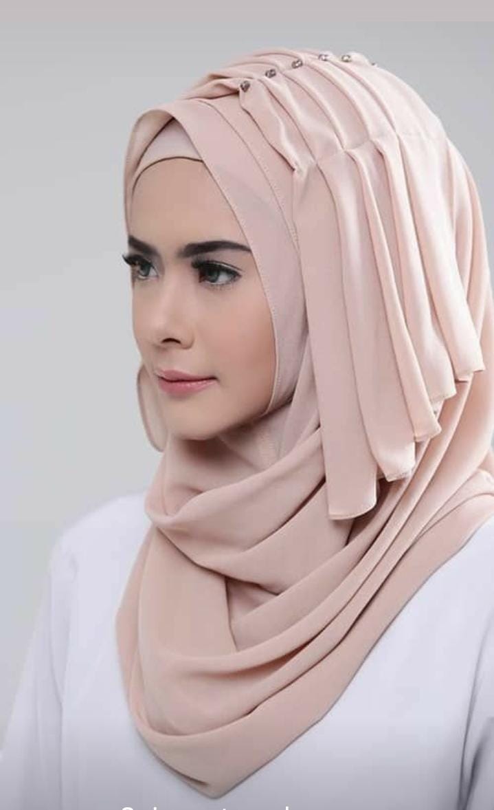 Butterfly Pleated Hijab Set