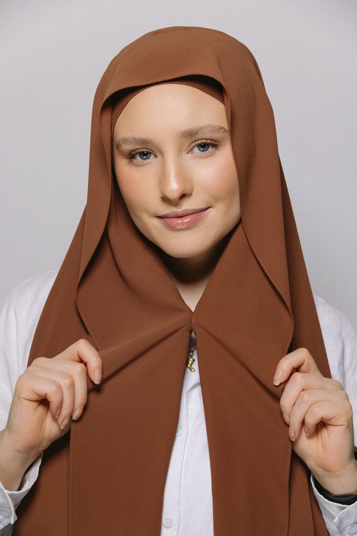 Instant Magnet Hijab with Attached Cap - Ready to Wear Scarf