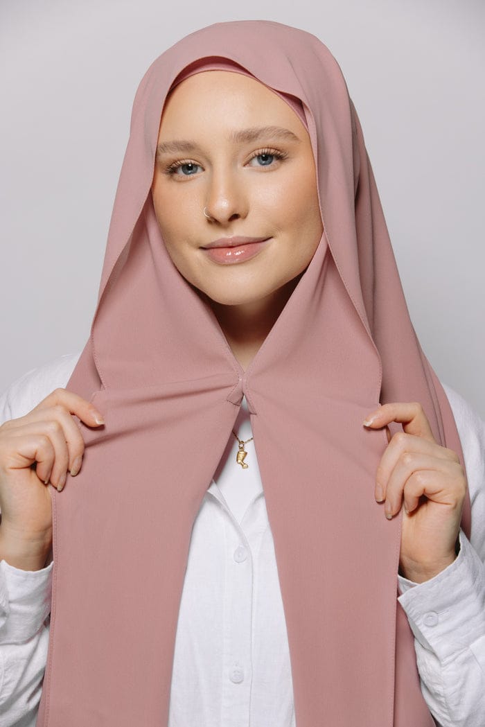 Instant Magnet Hijab with Attached Cap - Ready to Wear Scarf