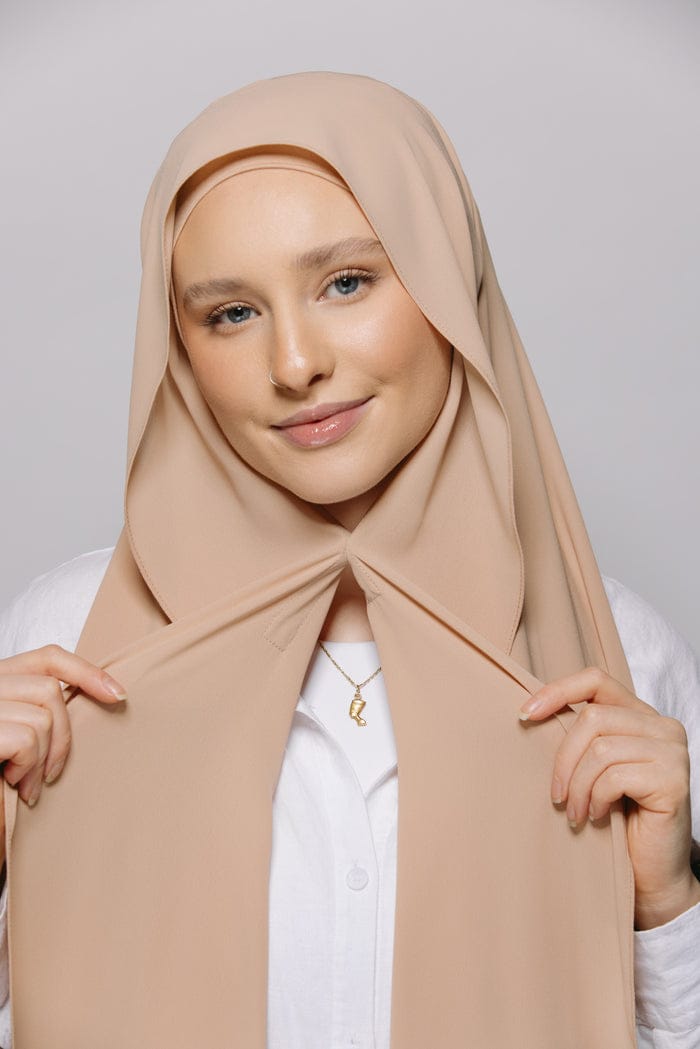 Instant Magnet Hijab with Attached Cap - Ready to Wear Scarf