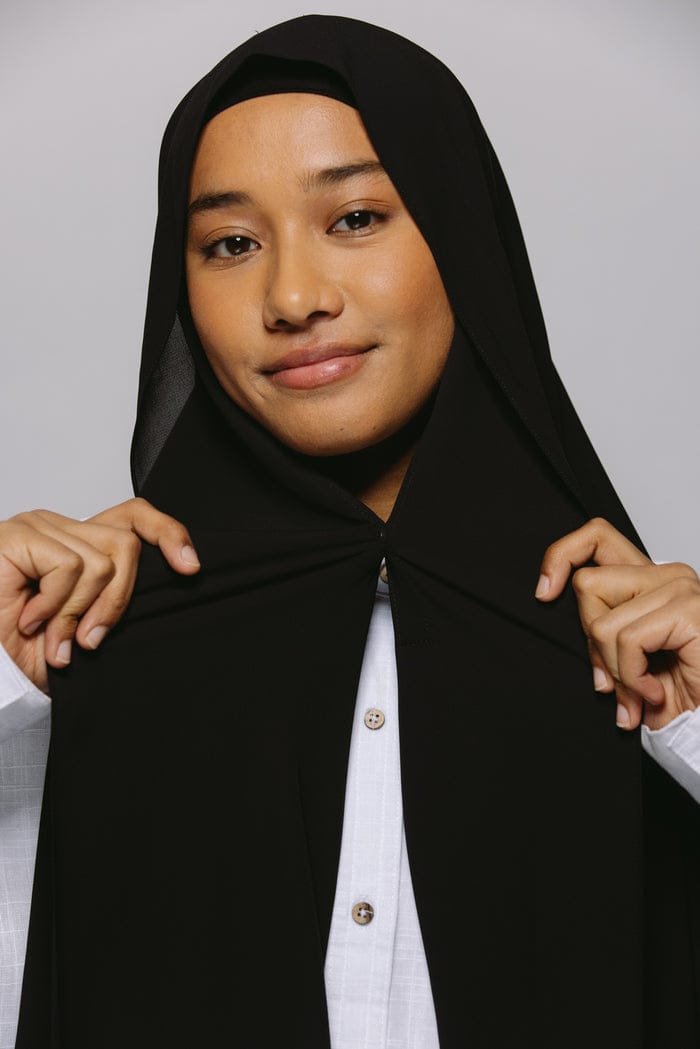 Instant Magnet Hijab with Attached Cap - Ready to Wear Scarf