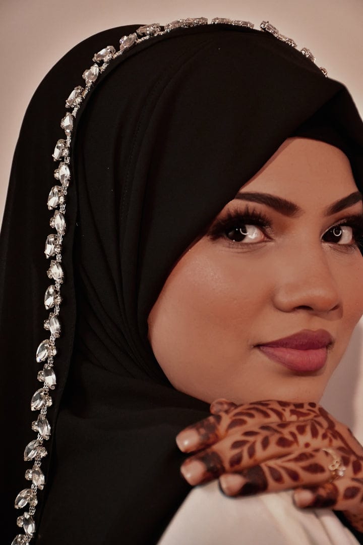 Diamond Pearl Stud Scarf - Ready to Wear Instant Hijab