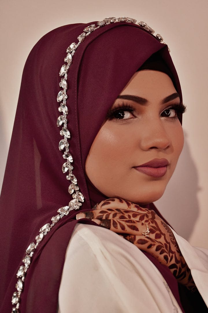 Diamond Pearl Stud Scarf - Ready to Wear Instant Hijab