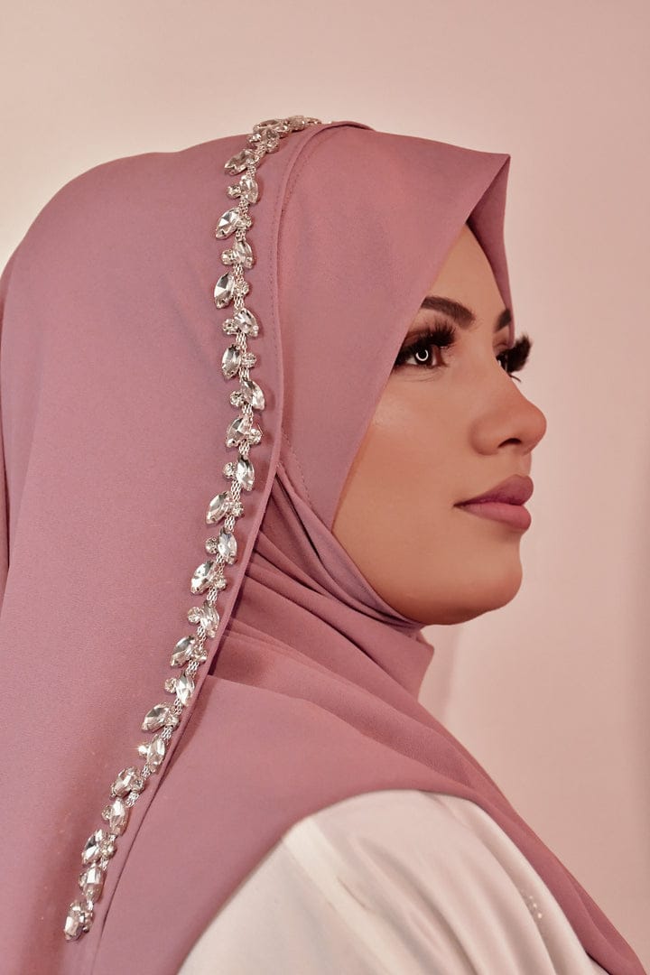 Diamond Pearl Stud Scarf - Ready to Wear Instant Hijab