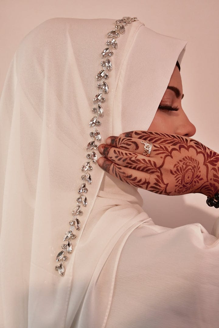 Diamond Pearl Stud Scarf - Ready to Wear Instant Hijab