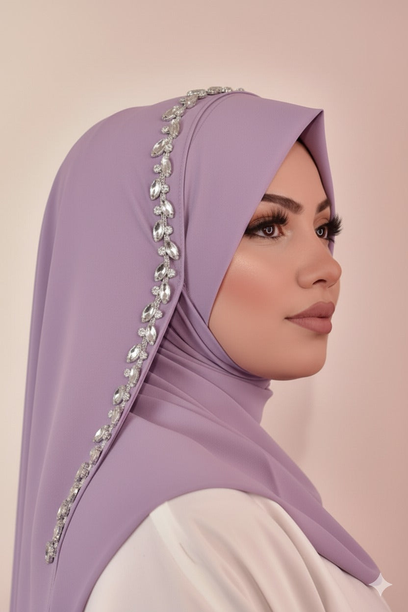 Diamond Pearl Stud Scarf - Ready to Wear Instant Hijab
