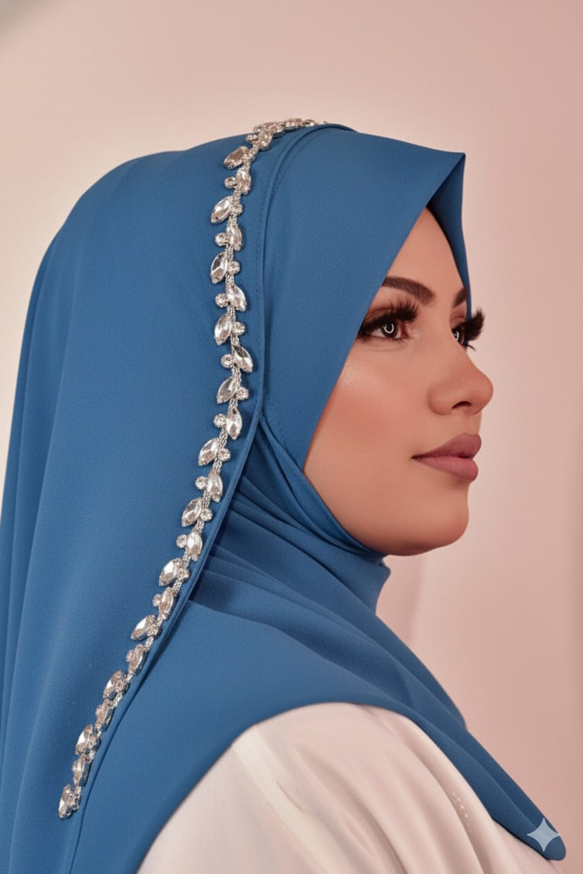 Diamond Pearl Stud Scarf - Ready to Wear Instant Hijab