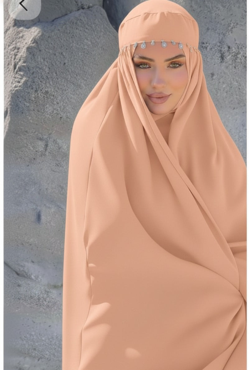 Arbi Pearl Padded Cap with Hijab