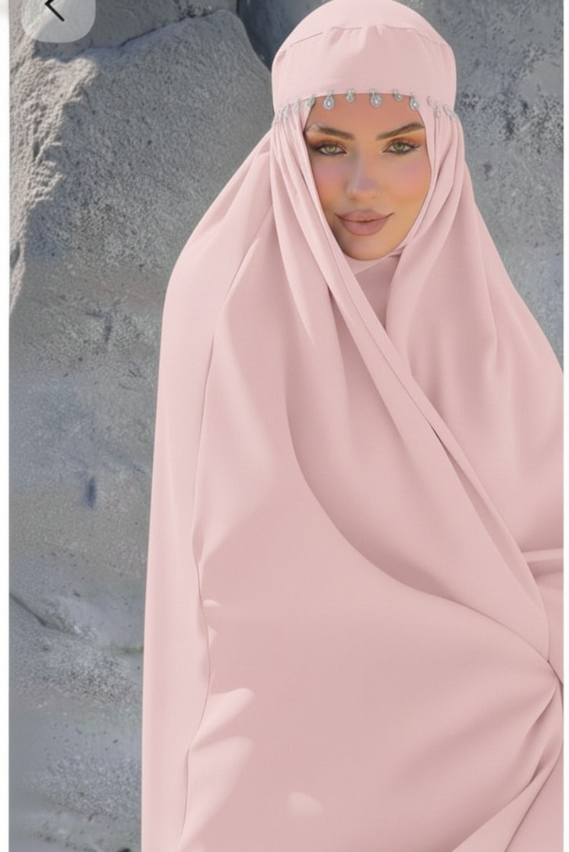 Arbi Pearl Padded Cap with Hijab