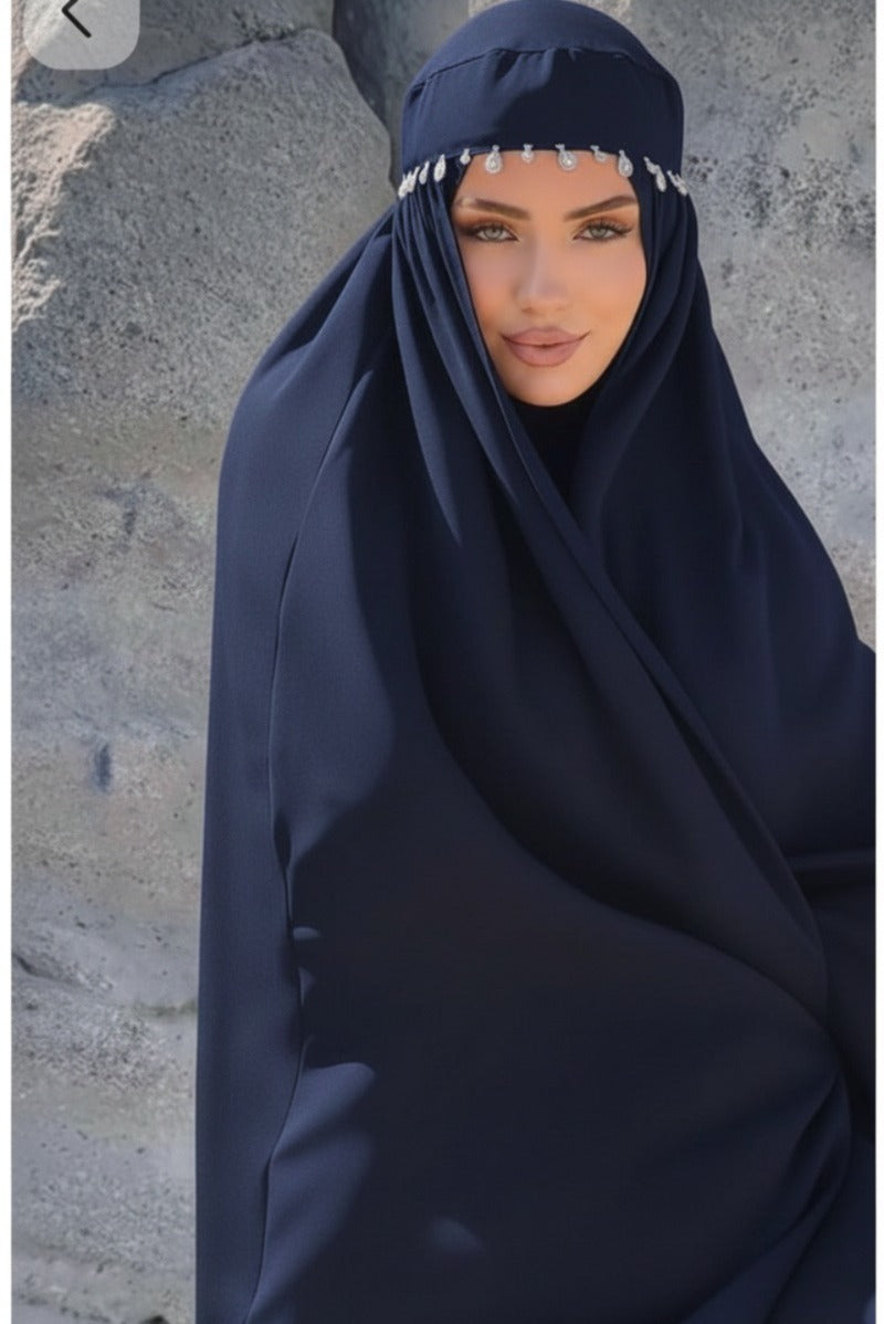 Arbi Pearl Padded Cap with Hijab