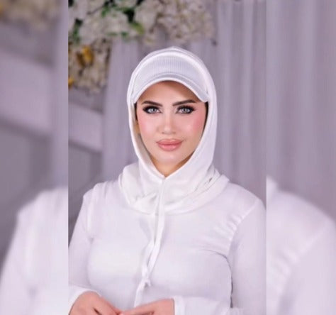 Noor Hijab with Built-In Cap – Soft Jersey, Sweat-Free,  | No-Pin