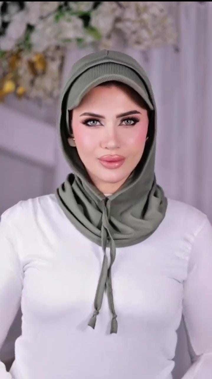 Noor Hijab with Built-In Cap – Soft Jersey, Sweat-Free,  | No-Pin