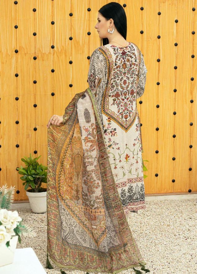 Embroidered Lawn Suits Unstitched 3 Piece AYT24A AY-017 - Spring / Summer Collection