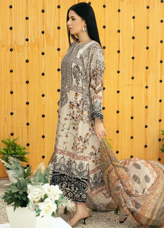 Embroidered Lawn Suits Unstitched 3 Piece AYT24A AY-017 - Spring / Summer Collection