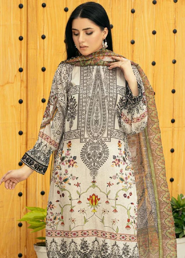 Embroidered Lawn Suits Unstitched 3 Piece AYT24A AY-017 - Spring / Summer Collection