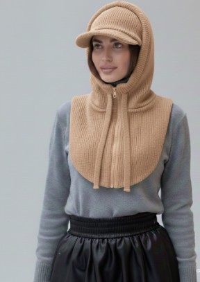 ColdGuard Zip Hooded Scarf