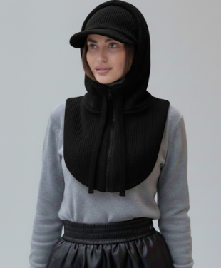 ColdGuard Zip Hooded Scarf