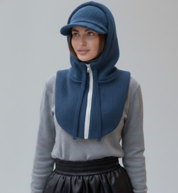 ColdGuard Zip Hooded Scarf