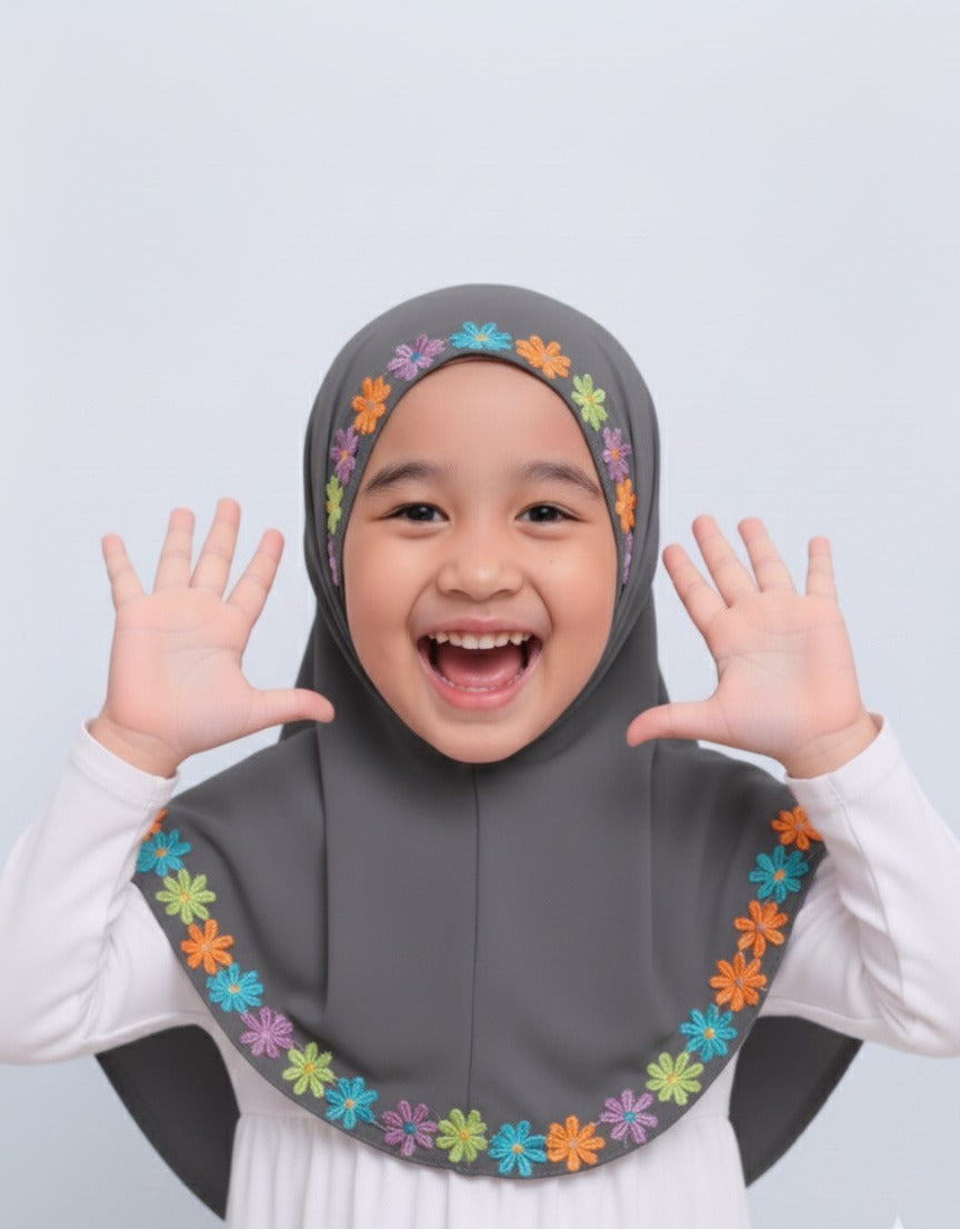 Fancy Kids Hijab - Kids Instant Easy to Wear Scarf