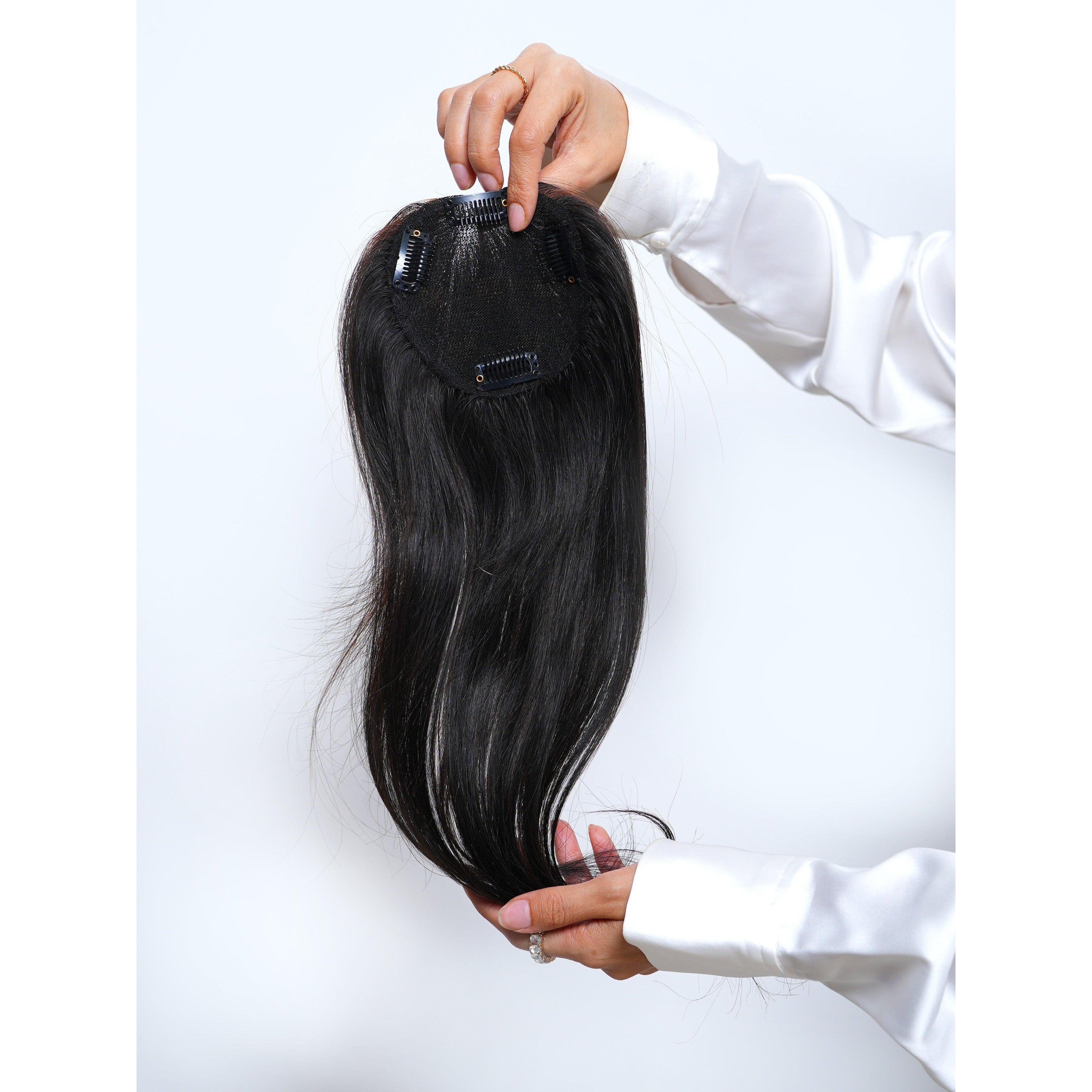 Backcombed hair topper – Lace Base – 4×4 | Instant Volume &amp; Seamless Blend