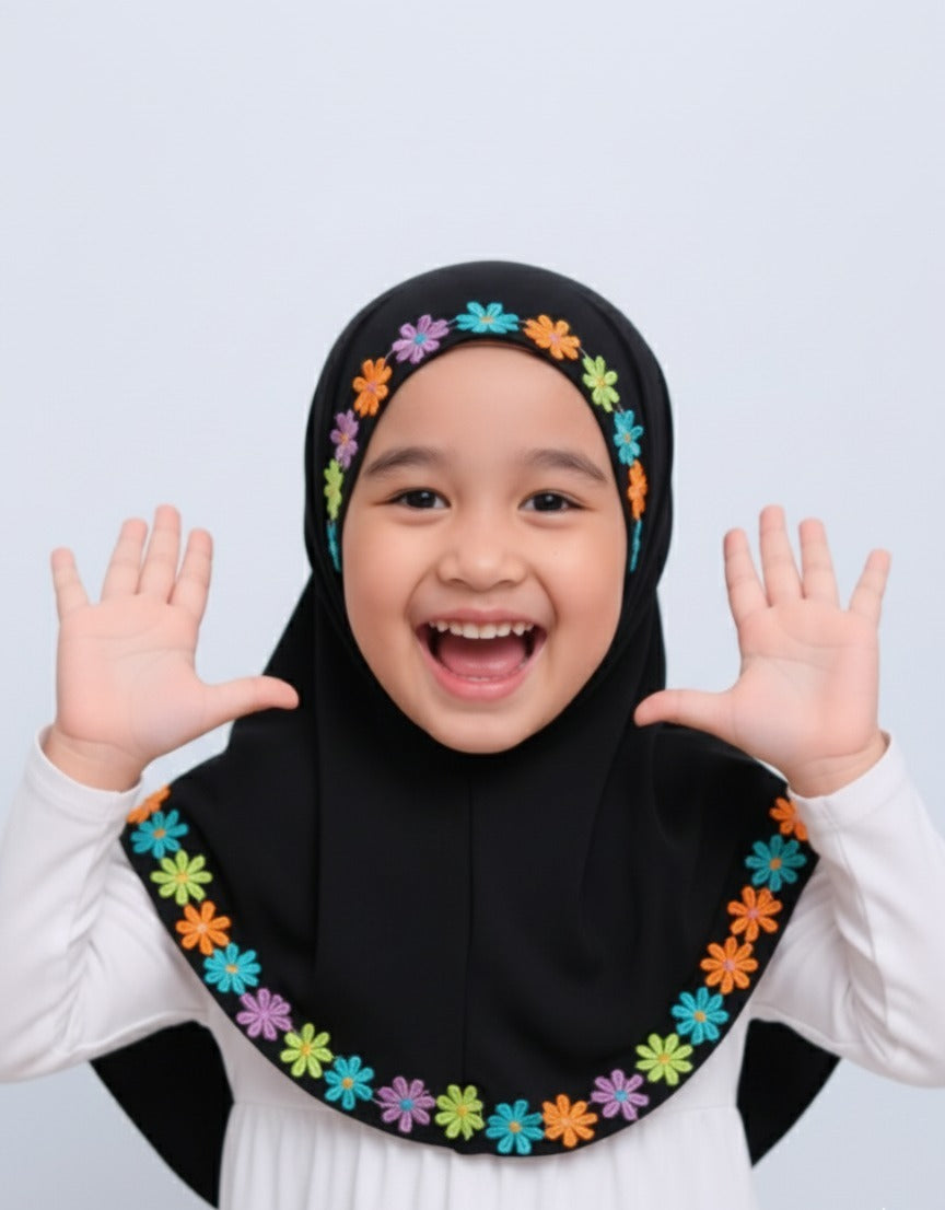 Fancy Kids Hijab - Kids Instant Easy to Wear Scarf
