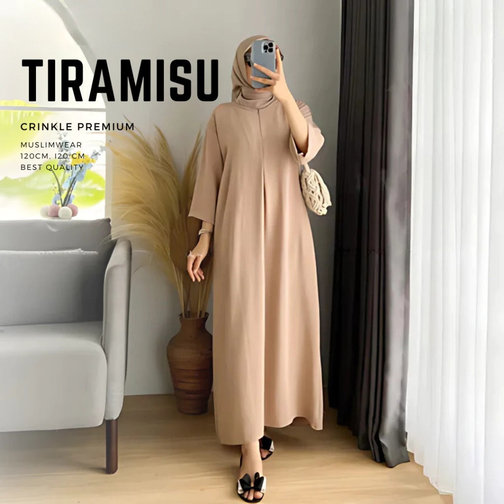 WOMEN'S PLAIN CRINGKLE ABAYA