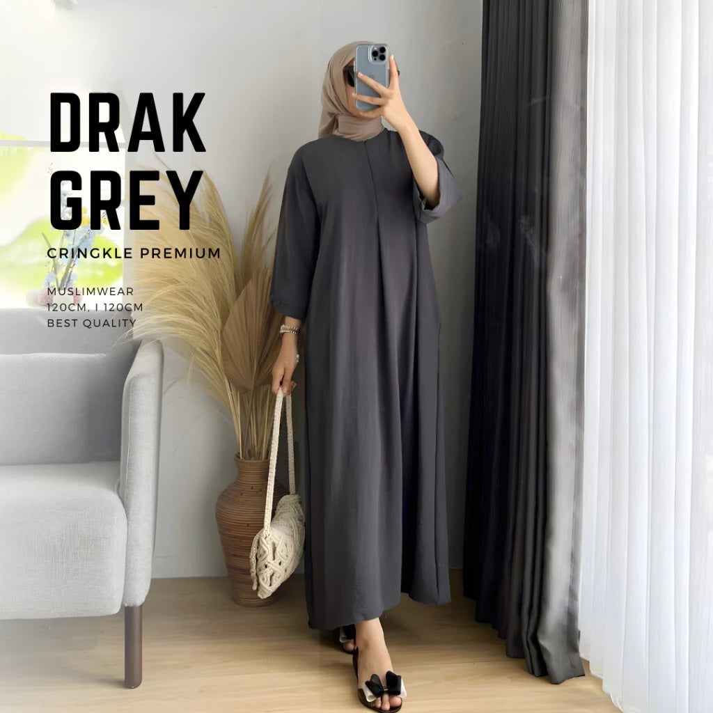 WOMEN'S PLAIN CRINGKLE ABAYA