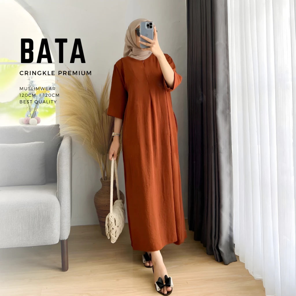 WOMEN'S PLAIN CRINGKLE ABAYA