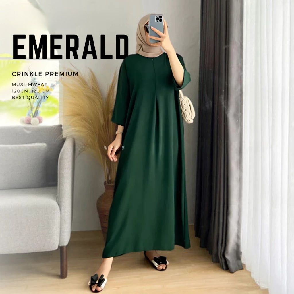 WOMEN'S PLAIN CRINGKLE ABAYA