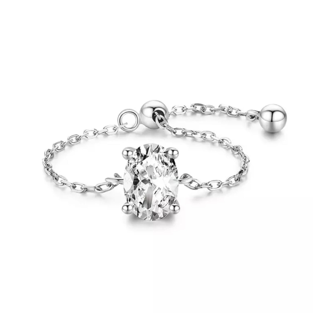 The Original Self-Love Chain Ring- Silver