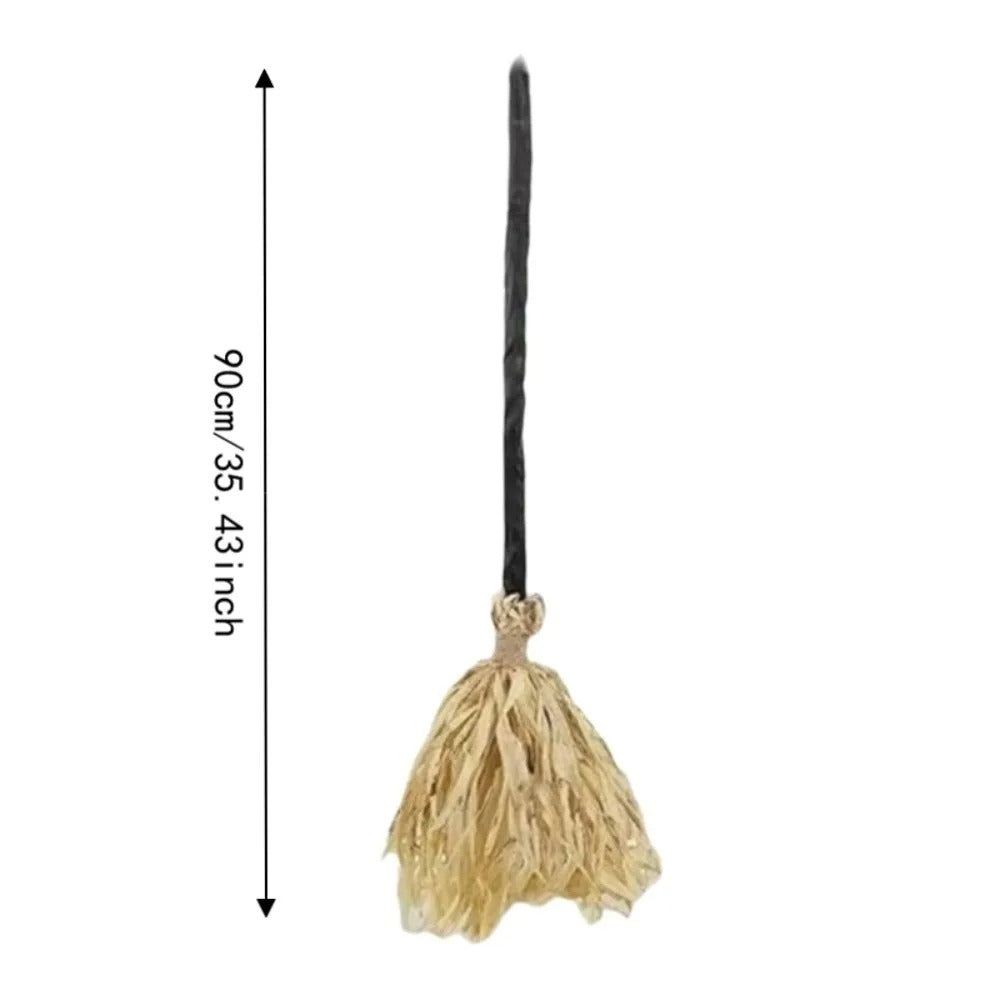Glowing Dancing Witch Broom with Sound & Walking Feet – Halloween Magic Prop