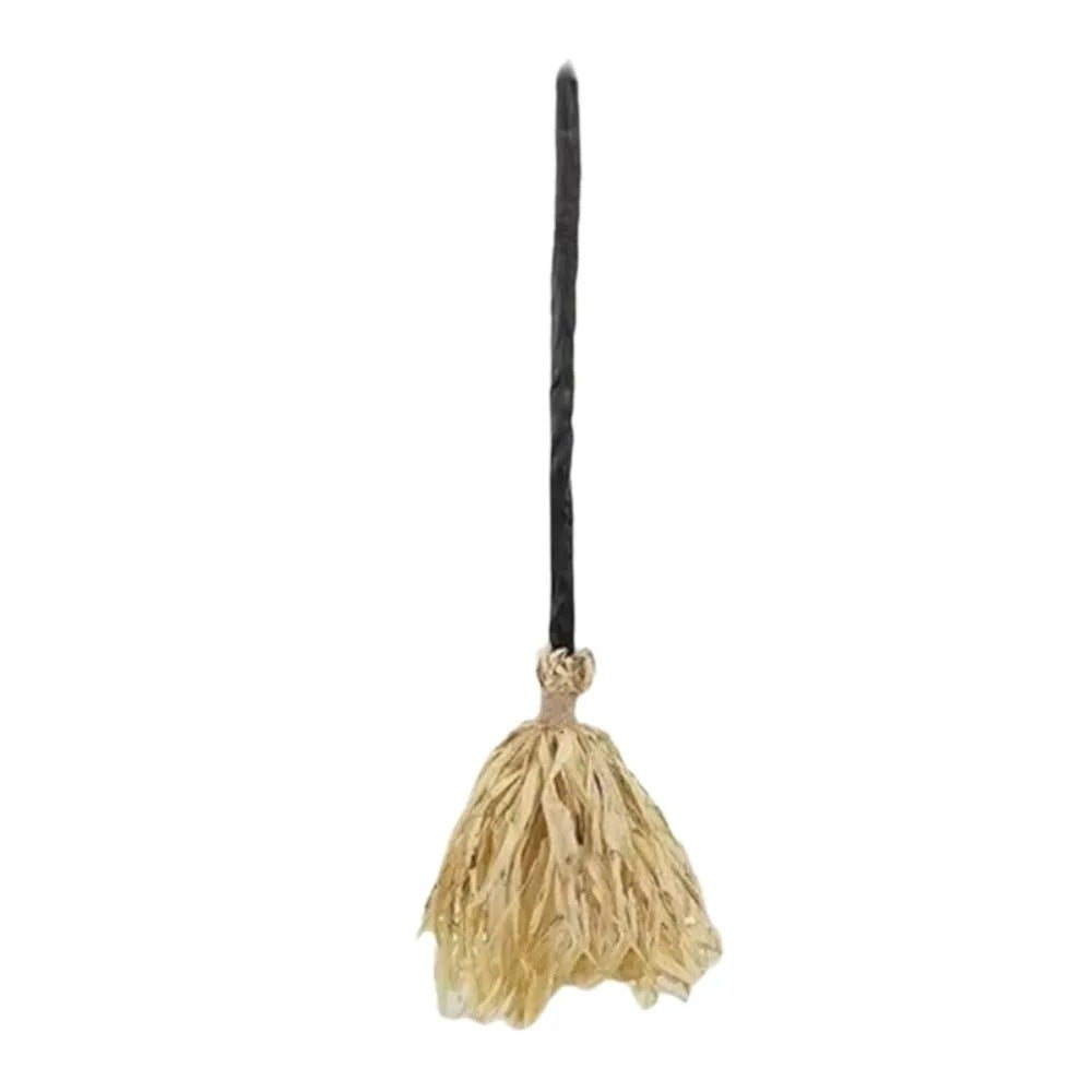 Glowing Dancing Witch Broom with Sound & Walking Feet – Halloween Magic Prop
