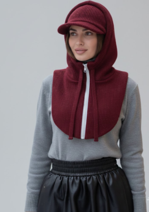 ColdGuard Zip Hooded Scarf