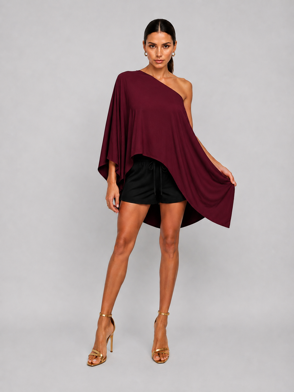 "Wrap Cape Top – Linen Blend, 5 Ways to Wear"